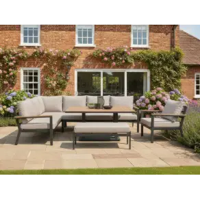 Heidi Left Hand Corner Sofa Dining Set & Rising Table