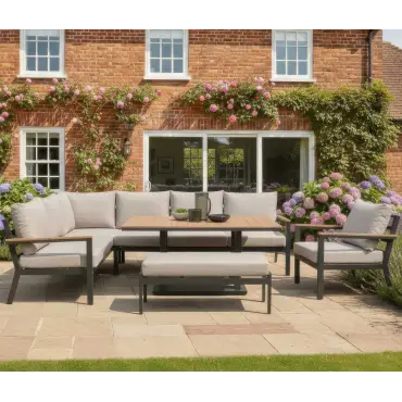 Heidi Left Hand Corner Sofa Dining Set & Rising Table