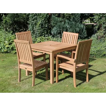 Winchester 4 Chair Dining Set - Certified Teak