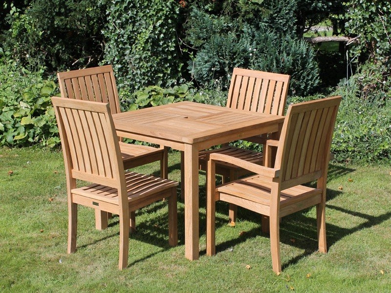 Winchester 4 Chair Dining Set - Certified Teak