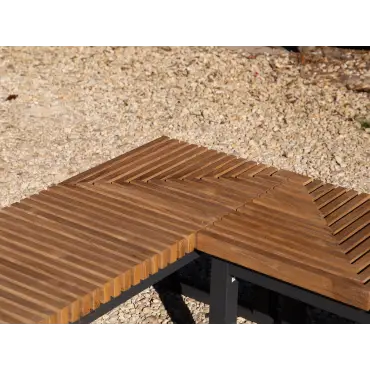 Mandalay Backless Corner Extension Bench - Certified Teak