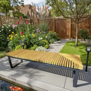 Mandalay Backless Corner Extension Bench - Certified Teak