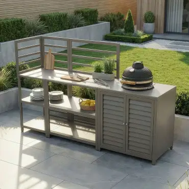 Napoli Outdoor Kitchen & Bar Set - 16 inch Kamado