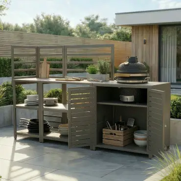 Napoli Outdoor Kitchen & Bar Set - 16 inch Kamado