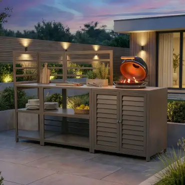 Napoli Outdoor Kitchen & Bar Set - 16 inch Kamado