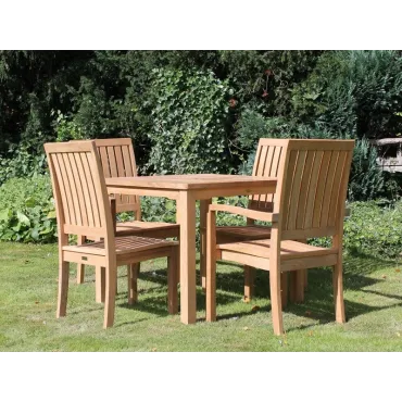 Winchester 4 Chair Dining Set - Certified Teak