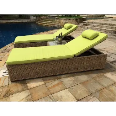 Willow Rattan Sun Lounger – Adjustable, UV-stabilised