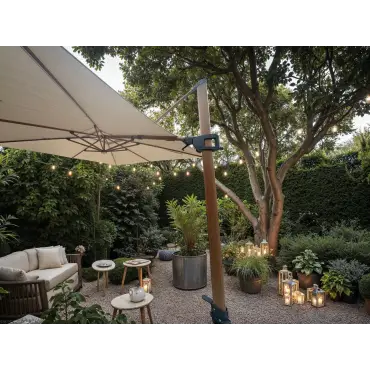 Pisa Cantilever 4m x 3m Parasol with LED lights