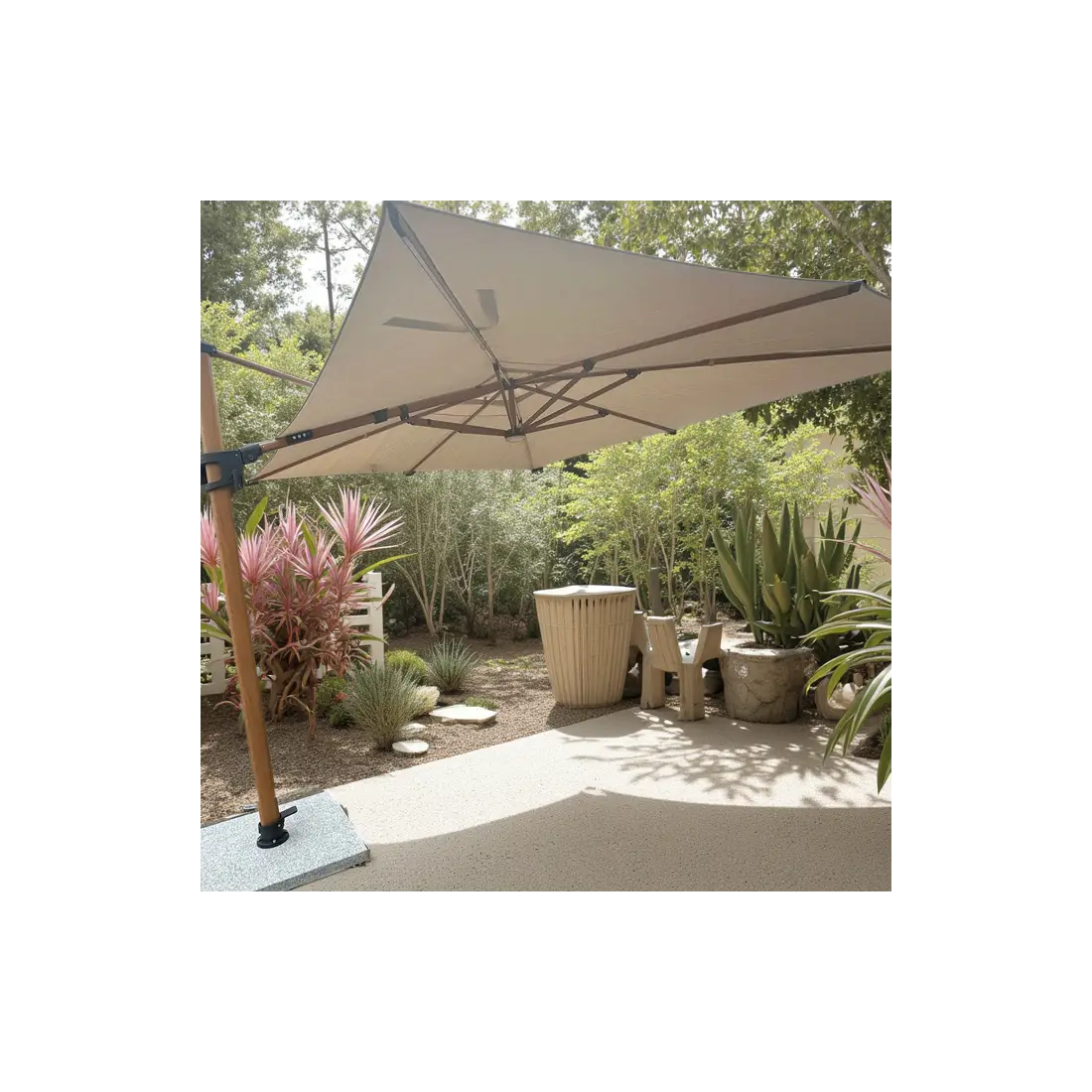 Pisa Cantilever 4m x 3m Parasol with LED lights Pisa Cantilever 4m x 3m Parasol with LED lights