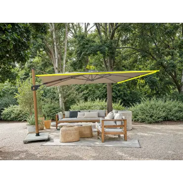 Pisa Cantilever 3m x 4m Parasol & LED Lights