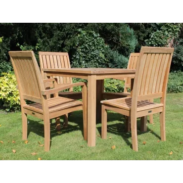 Winchester 4 Chair Dining Set - Certified Teak