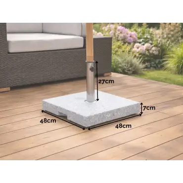 Parasol Base Burnt Stone Granite 40kg