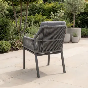 Darcey 4 Seat Rope Aluminium Dining Set - Extending Table with 4 Chairs