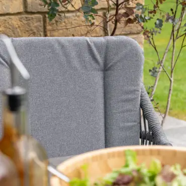Darcey 6 Seat Rope Aluminium Dining Set - Round Table