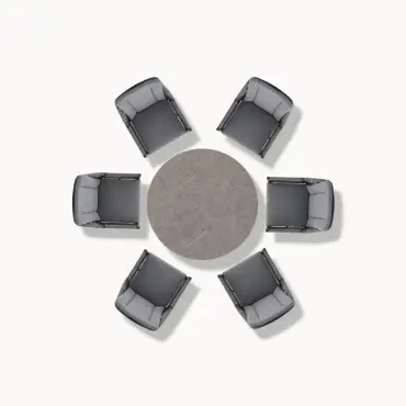 Darcey 6 Seat Rope Aluminium Dining Set - Round Table