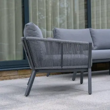 Darcey Rope Aluminium 2 Seater Sofa Lounging Set