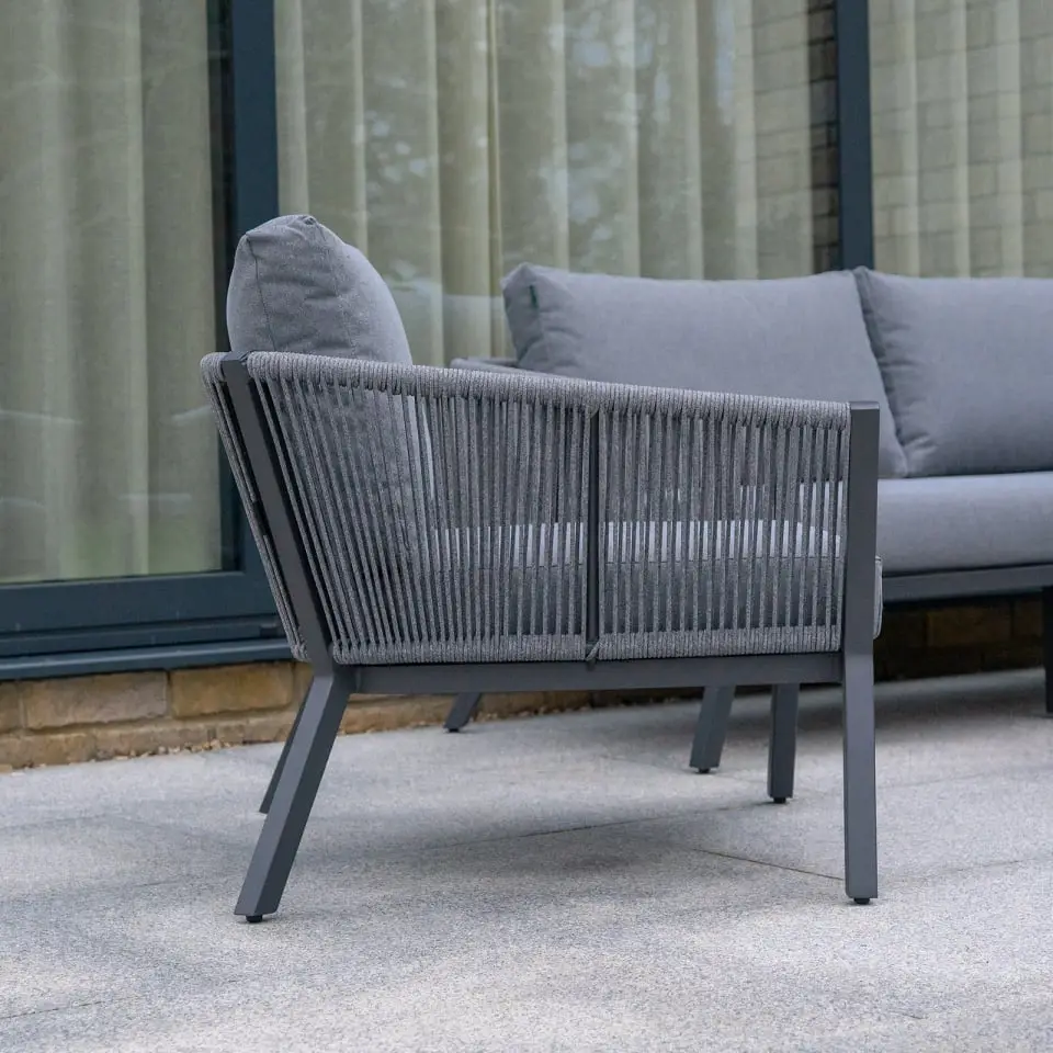 Darcey Rope Aluminium 2 Seater Sofa Lounging Set