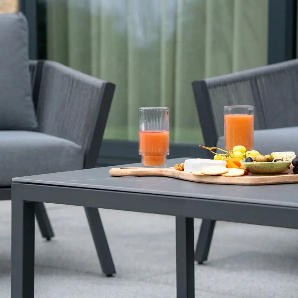 Darcey Rope Aluminium 2 Seater Sofa Lounging Set