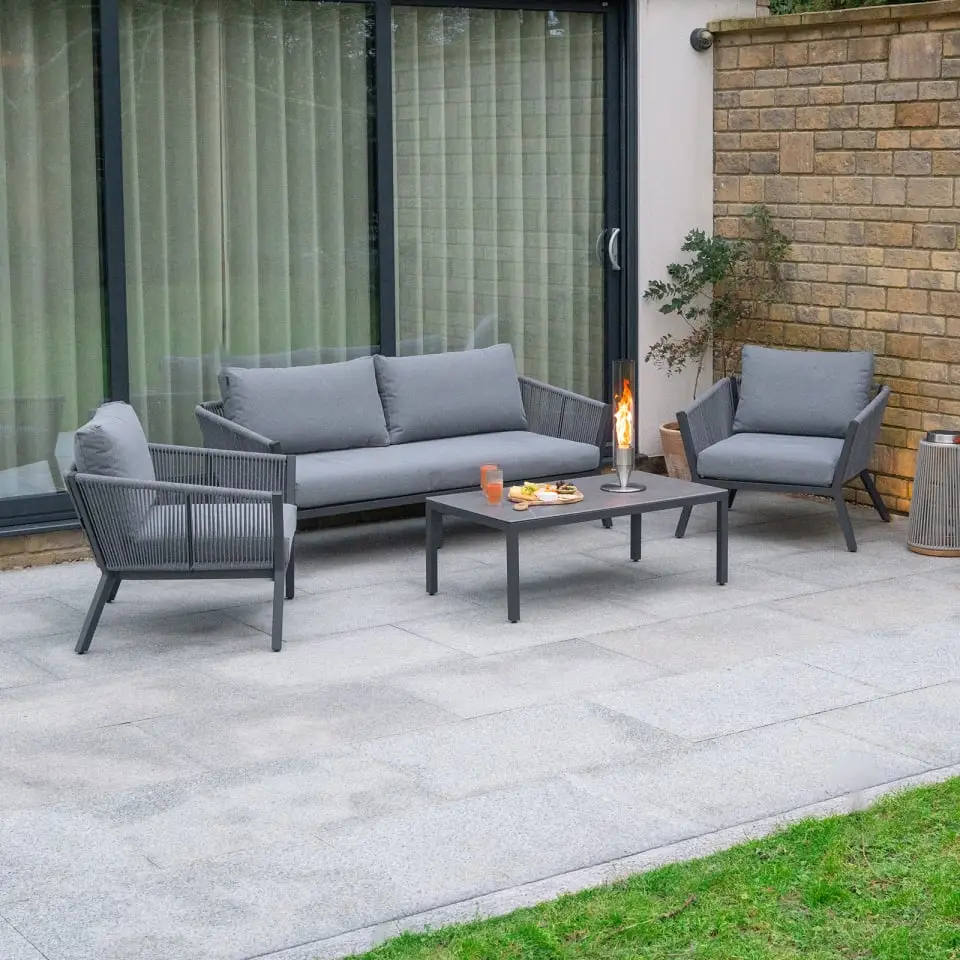 Darcey Rope Aluminium 2 Seater Sofa Lounging Set