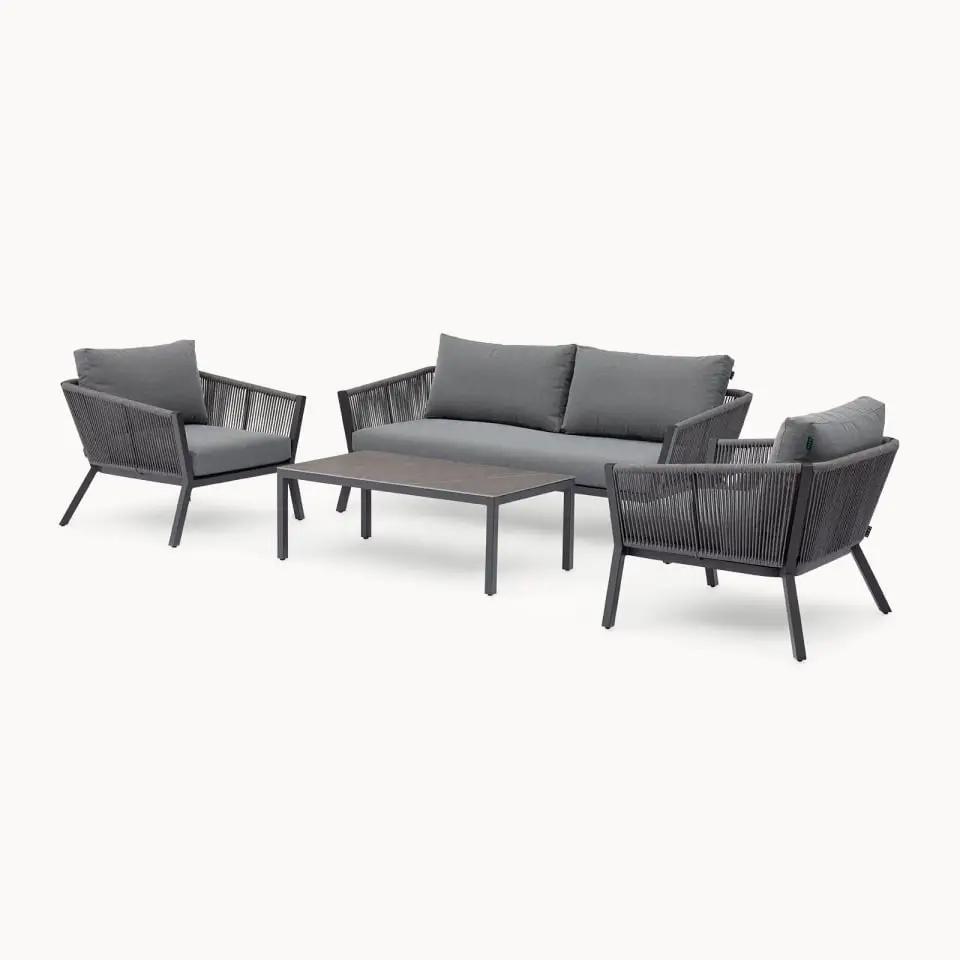 Darcey Rope Aluminium 2 Seater Sofa Lounging Set