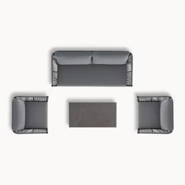 Darcey Rope Aluminium 2 Seater Sofa Lounging Set