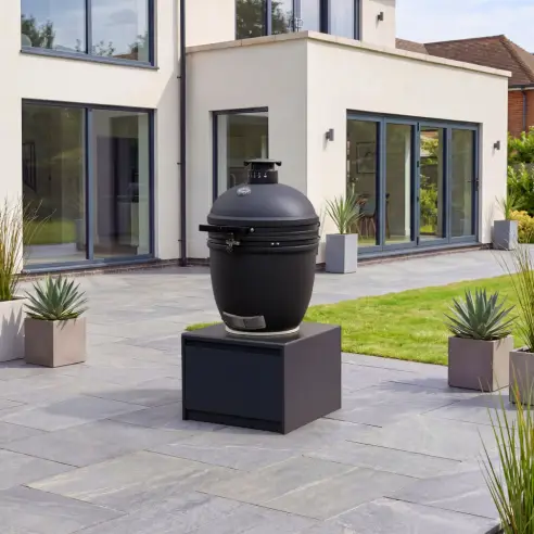 Oakley Straight K-Pro 22 Kamado Charcoal Barbecue - Integrated Drawer Unit Oakley Straight K-Pro 22 Kamado Charcoal Barbecue - Integrated Drawer Unit