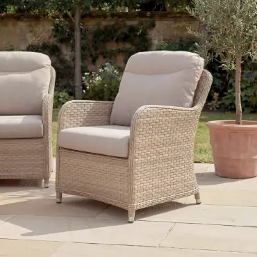 Audrey Corner Rattan Lounge Set with Armchair & Bench - Rising Table