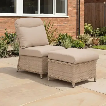 Audrey Rattan Large Corner Sofa Lounge Set