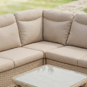Audrey Rattan Large Corner Sofa Lounge Set