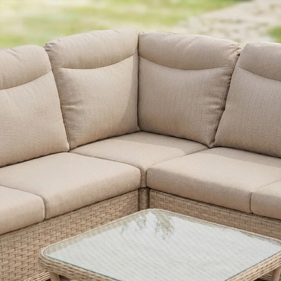 Audrey Rattan Large Corner Sofa Lounge Set