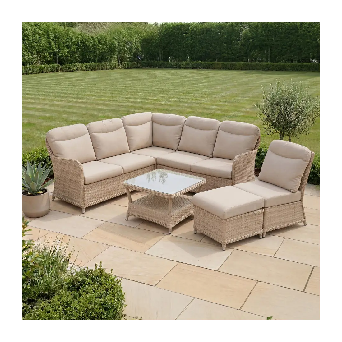 Audrey Rattan Large Corner Sofa Lounge Set Audrey Rattan Large Corner Sofa Lounge Set