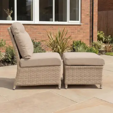 Audrey Rattan Large Corner Sofa Lounge Set