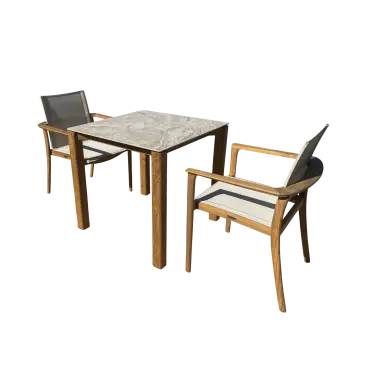 TNT Faro Teak Dining Set - 2 Chair