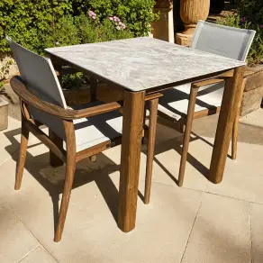 TNT Faro Teak Dining Set - 2 Chair