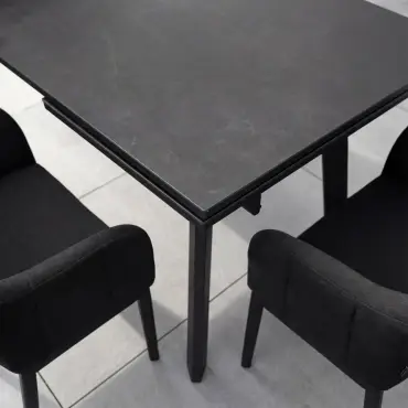 Duke 8-12 Seat Fabric Aluminium Dining Set - Extending Table with 8 Chairs