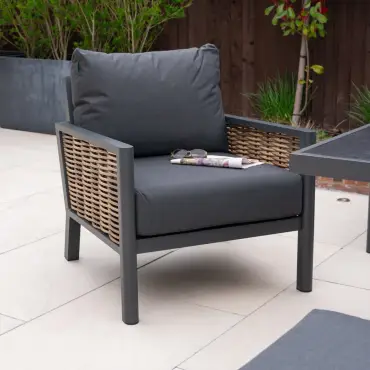 Caleb Grey Corner Sofa Set with Rising Table, Bench & Armchair