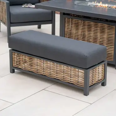 Caleb 3-Seater Lounge Dining Set with Fire Pit