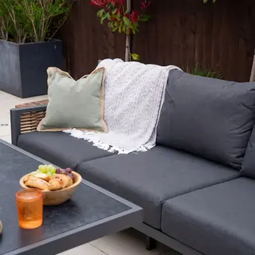 Caleb 3-Seater Lounge Dining Set with Fire Pit
