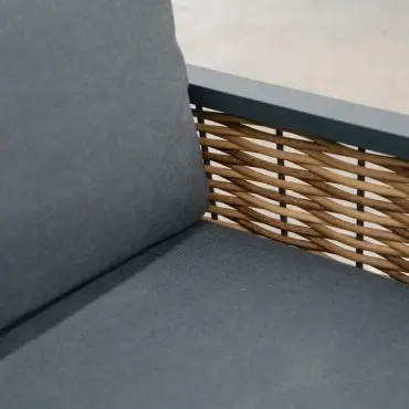 Caleb Rattan Aluminium Corner Sofa Lounging Set