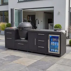Riley Straight Outdoor Kitchen Kamado Charcoal BBQ