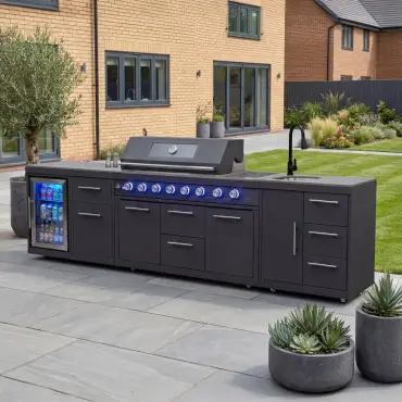 Riley Straight Outdoor Kitchen 6 Burner Gas BBQ