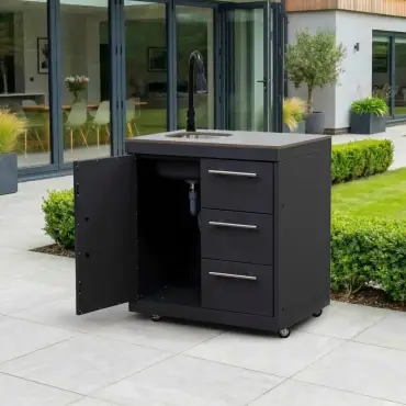 Riley Outdoor Kitchen Cupboard & Drawer - Sink & Tap Modular Unit