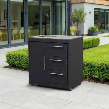 Riley Outdoor Kitchen Cupboard & Drawer - Sink & Tap Modular Unit