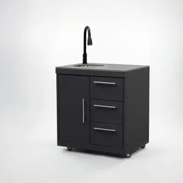 Riley Outdoor Kitchen Cupboard & Drawer - Sink & Tap Modular Unit