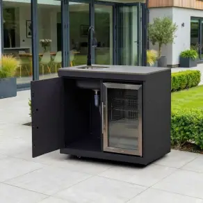 Riley Outdoor Kitchen Fridge & Cupboard - Sink & Tap Modular Unit