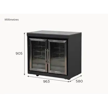 Riley Outdoor Kitchen Double Fridge Unit