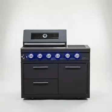 Riley Outdoor Kitchen 4 Burner Gas BBQ - Integrated Side Burner Modular Unit