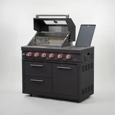 Riley Outdoor Kitchen 4 Burner Gas BBQ - Integrated Side Burner Modular Unit