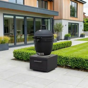Riley Straight K-Pro 22 Kamado Charcoal Barbecue - Integrated Drawer Unit