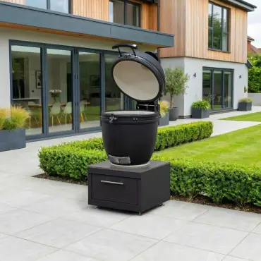 Riley Straight K-Pro 22 Kamado Charcoal Barbecue - Integrated Drawer Unit